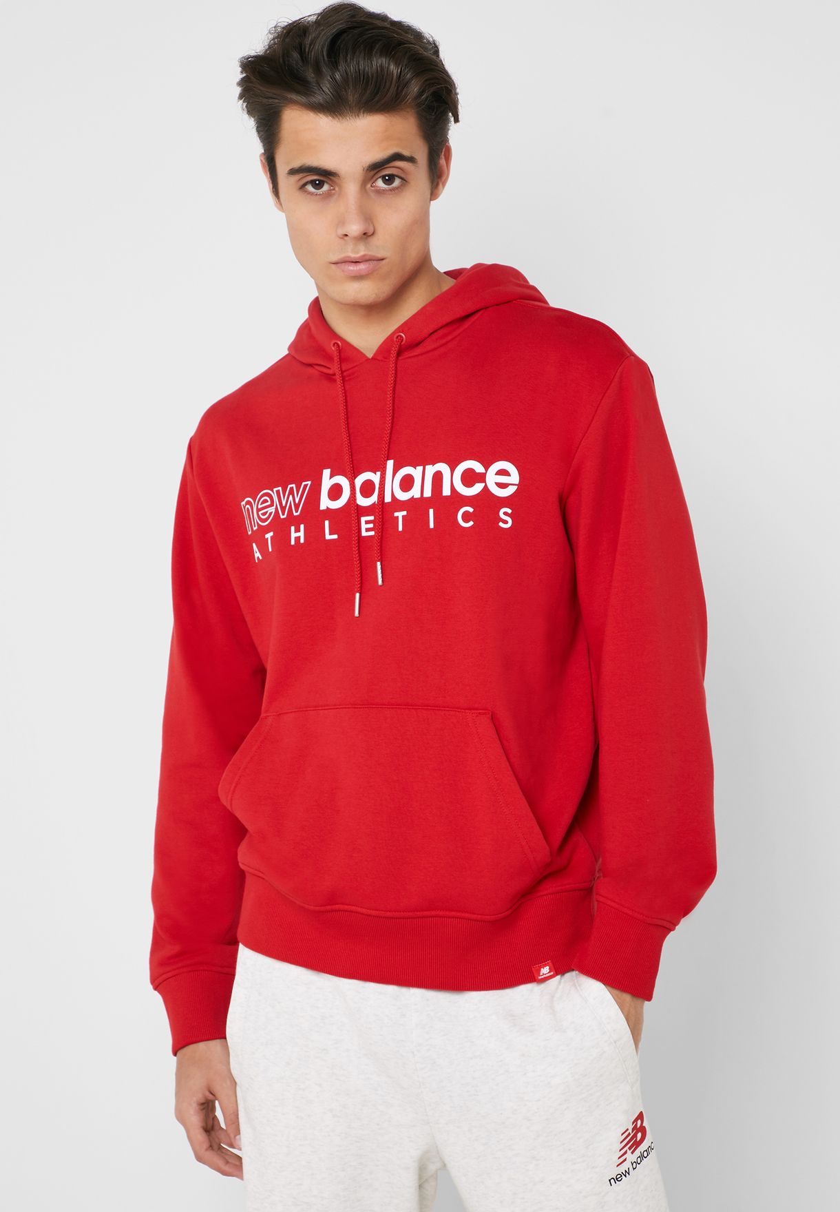 Balance red Essential Icon Hoodie 