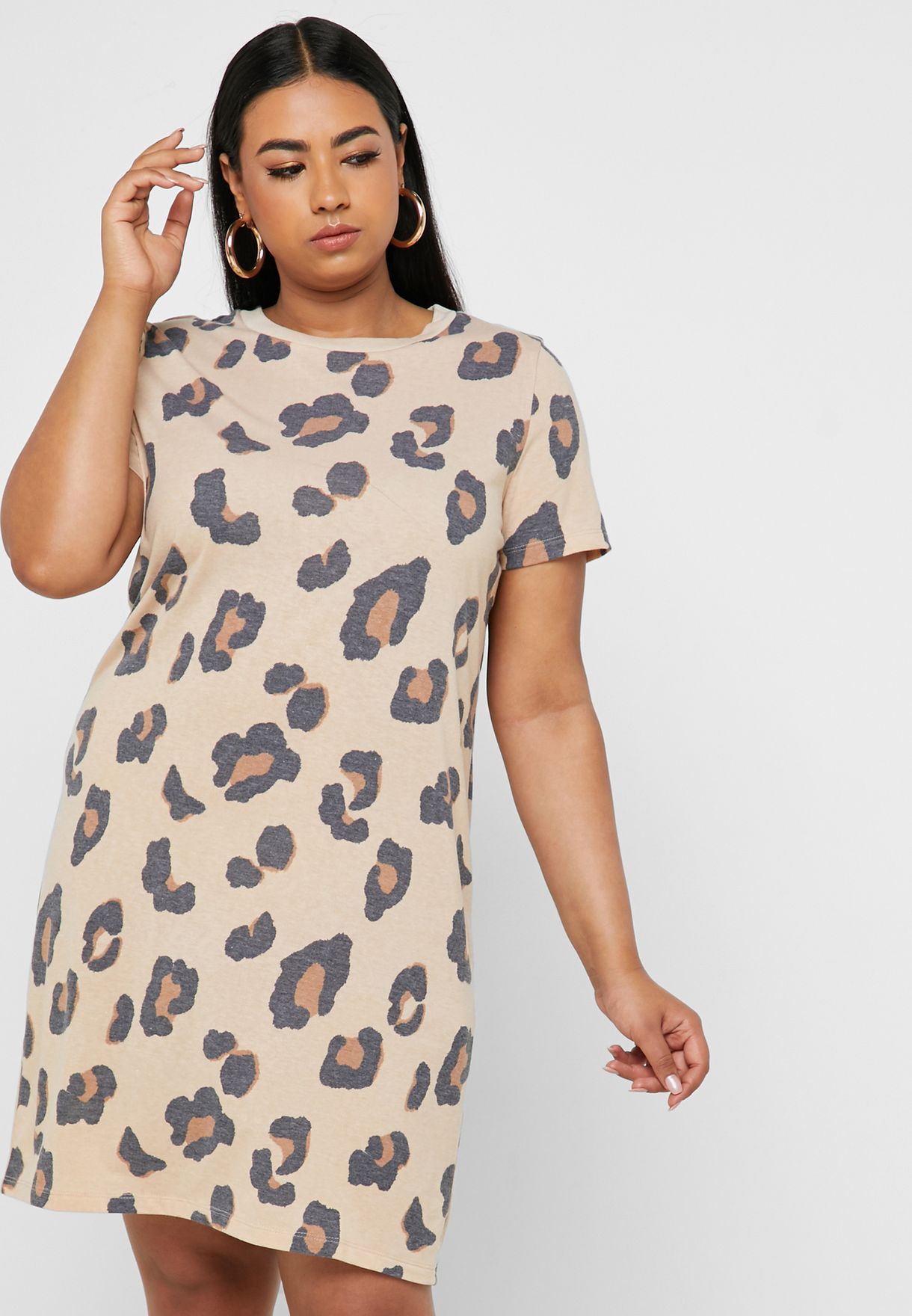 Buy Forever 21 Plus prints Leopard Print T-Shirt Dress for Women in Muscat,  Salalah