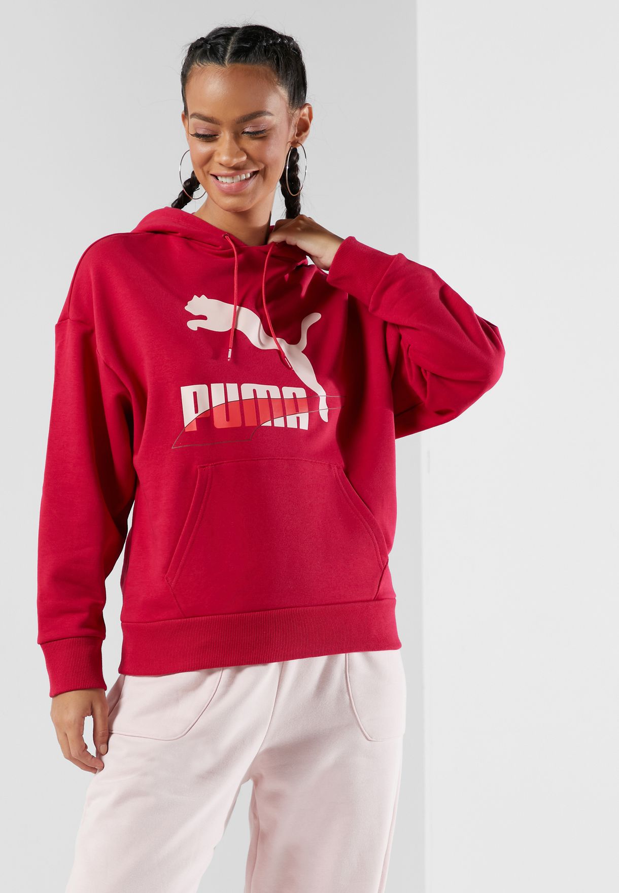 red puma hoodie womens