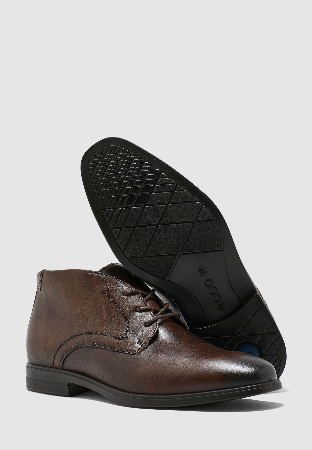 ECCO Men's Melbourne Leather Chukka Boots Brazos