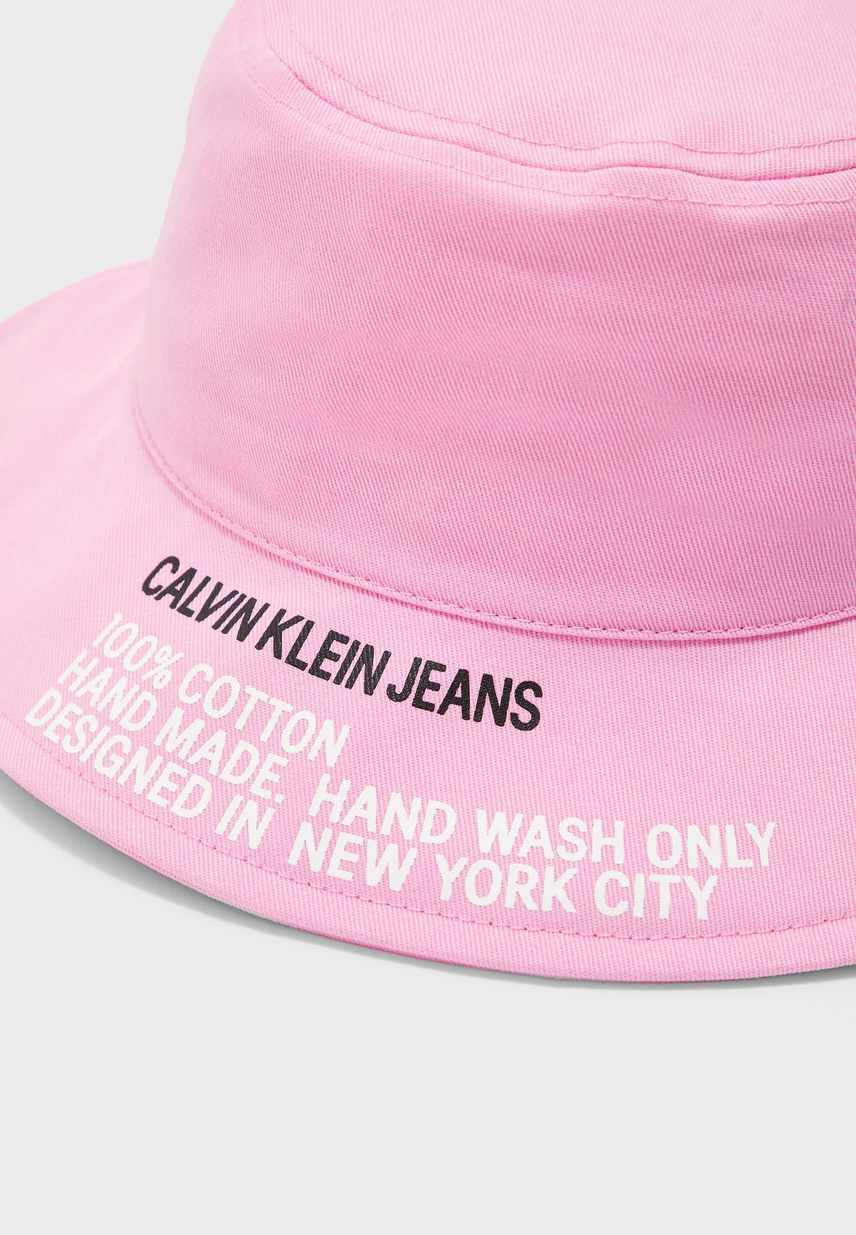 Buy Calvin Klein pink Text Print Bucket Hat for Women in Riyadh, Jeddah