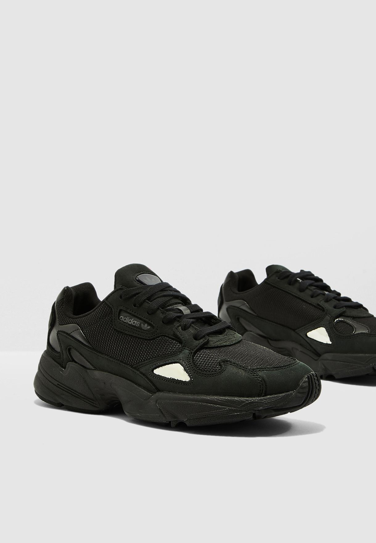 adidas black falcon shoes