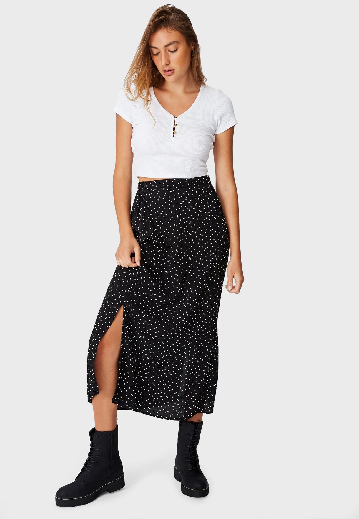 cotton bodycon skirt