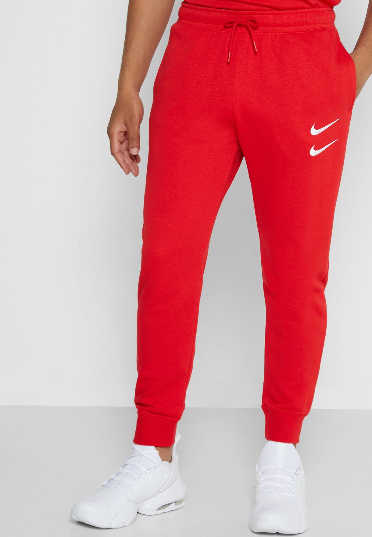 Buy Nike red NSW Swoosh Sweatpants for 