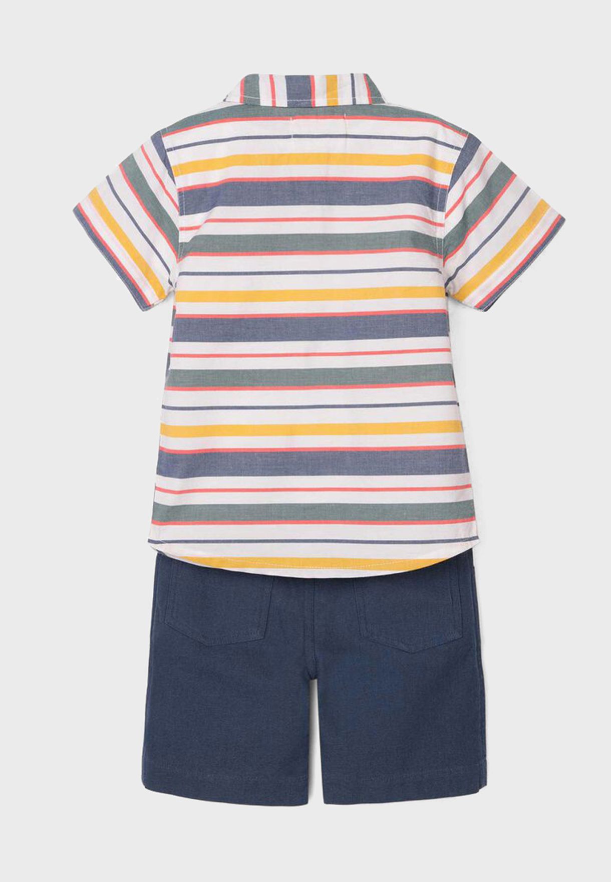 Infant Striped Shirt + Shorts Set