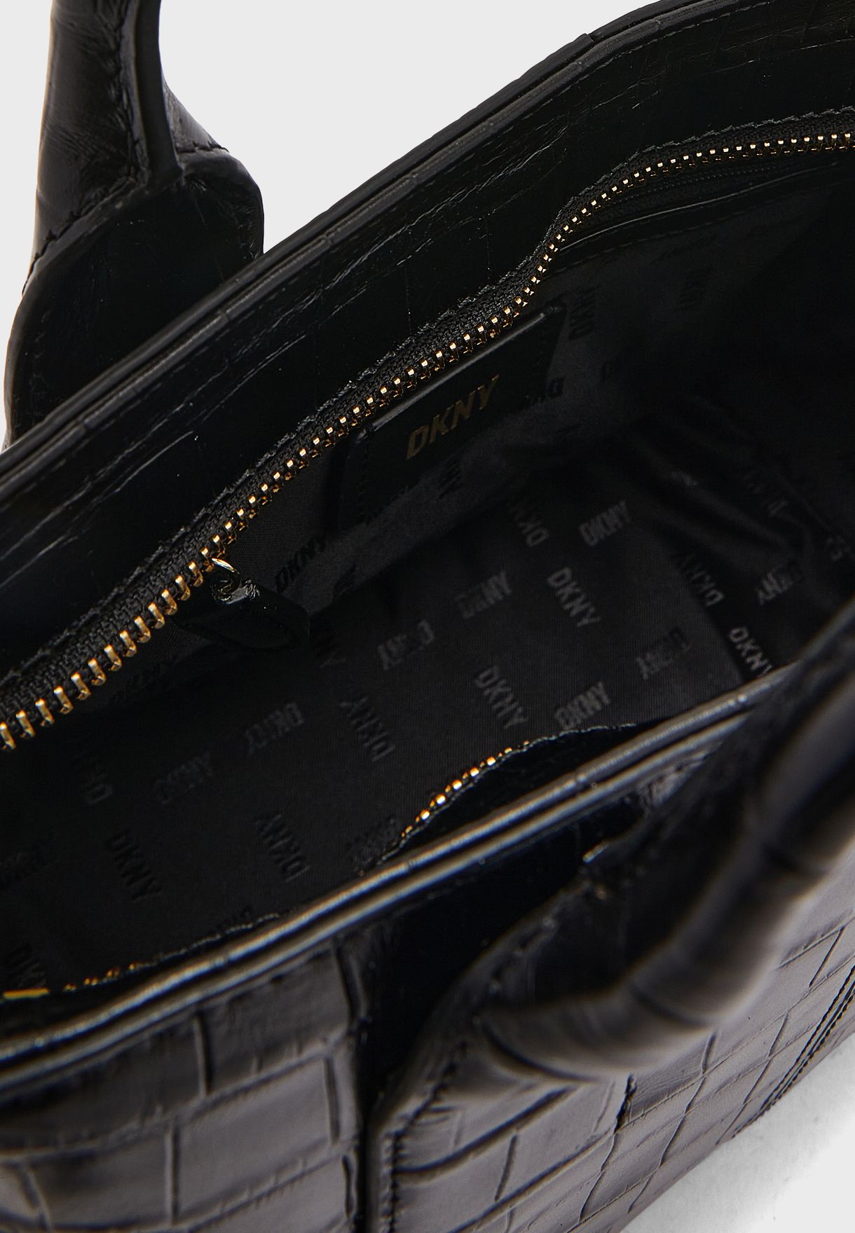Olivia Croc Leather Satchel Bag