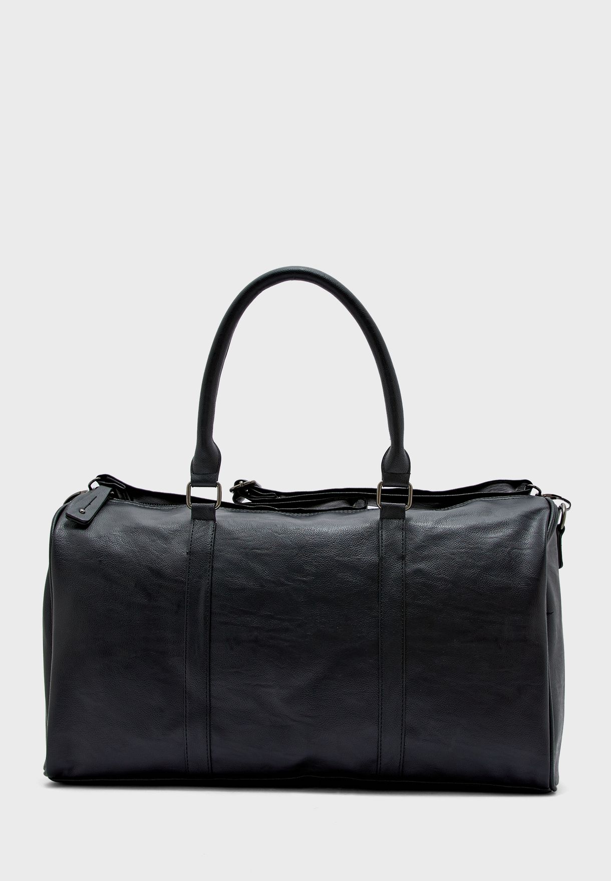 faux leather duffle bag mens