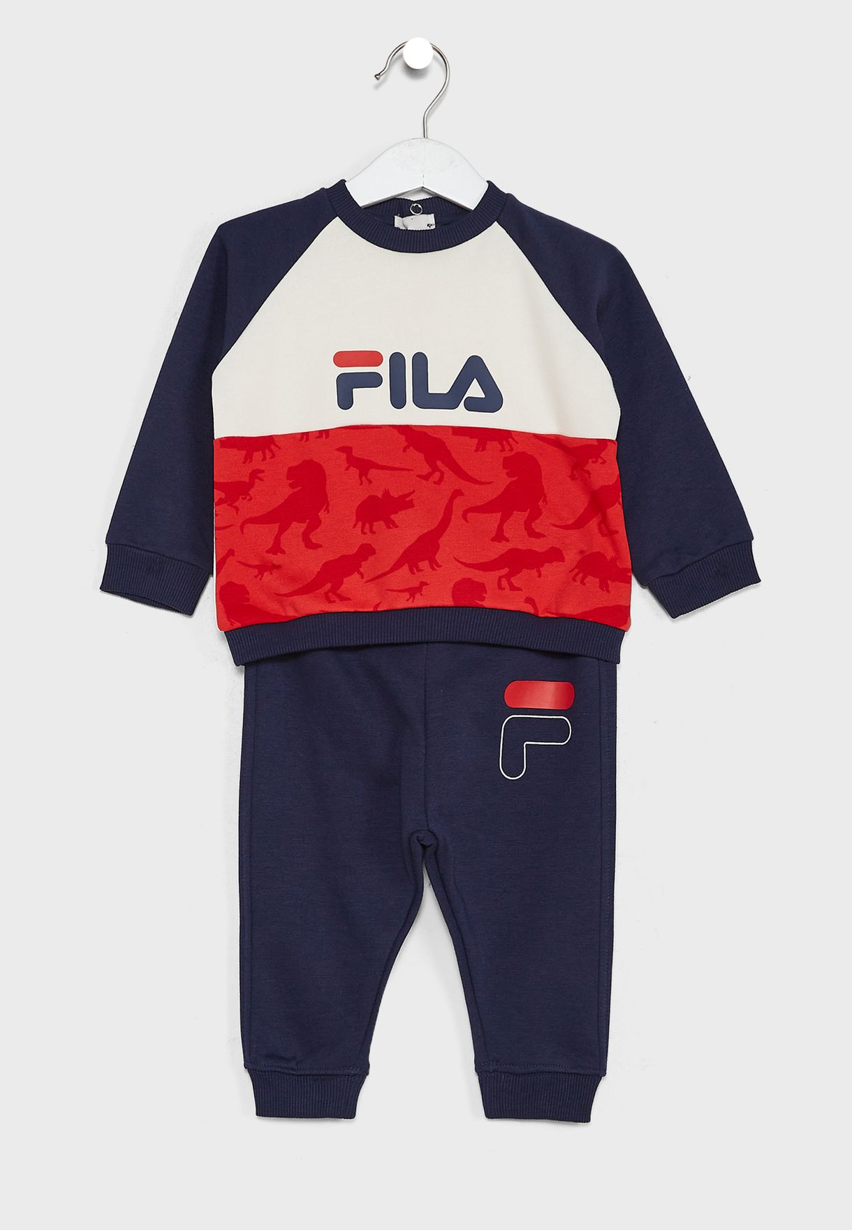 Buy Fila multicolor Infant Logo Colour Block Tracksuit for in MENA,