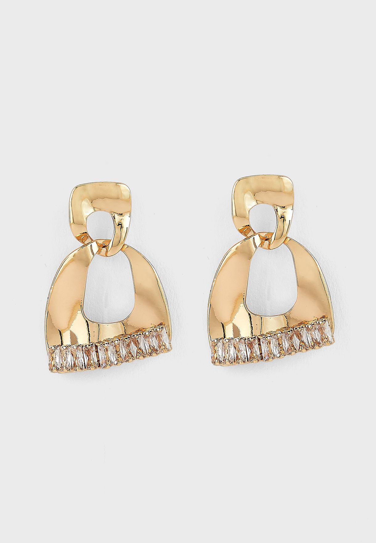 Stone Set Drop Earrings