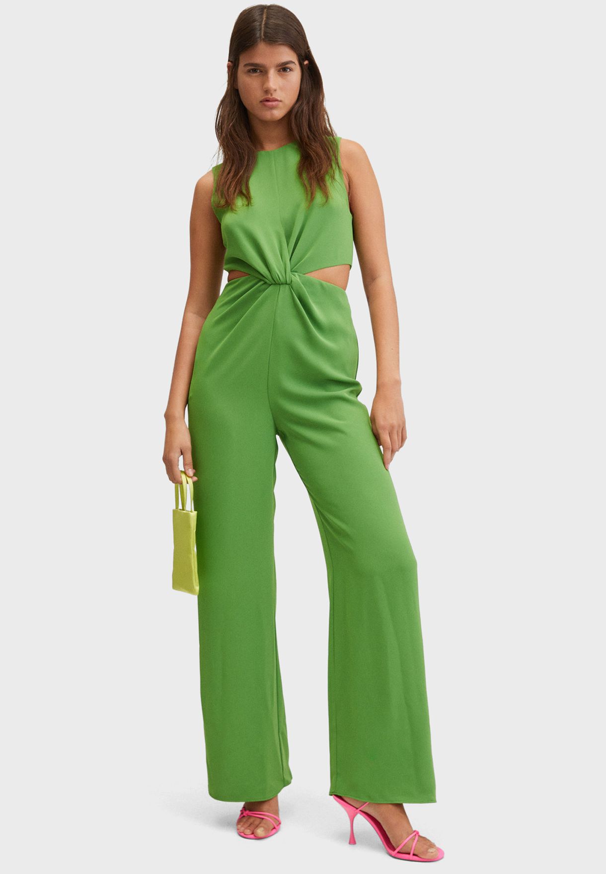 mango jumpsuit green