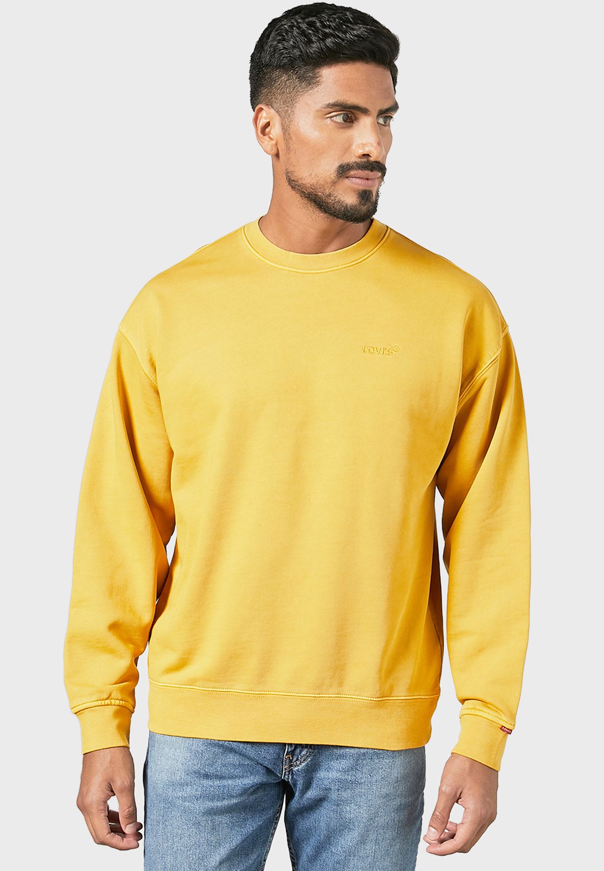 Buy Levis yellow Chest Logo Sweatshirt for Men in Dubai, Abu Dhabi