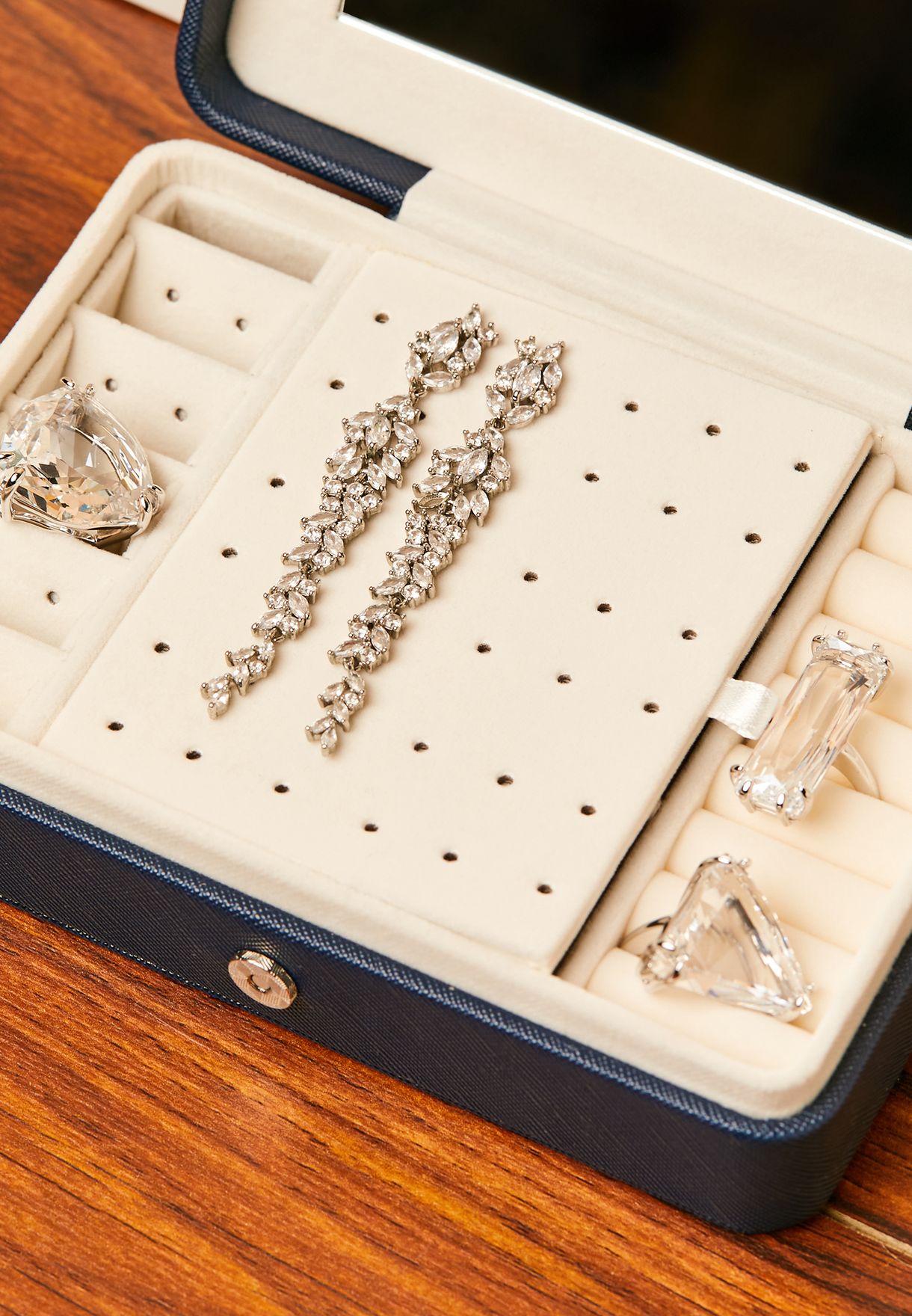 Navy Jewellery Box