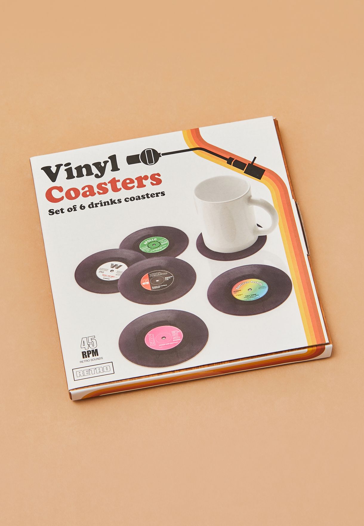Vinyl Coasters Set of 6
