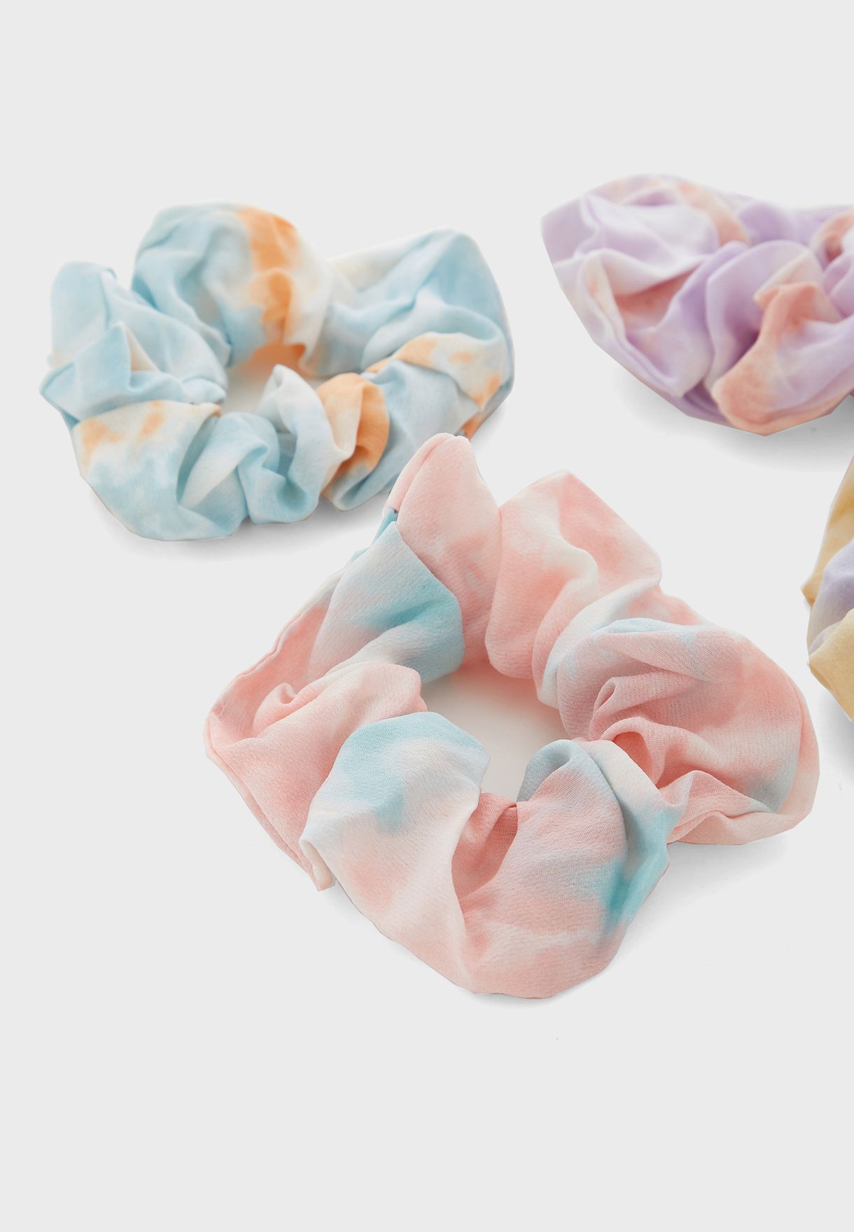 Pack Of 4 Tie Dye Scrunchies 