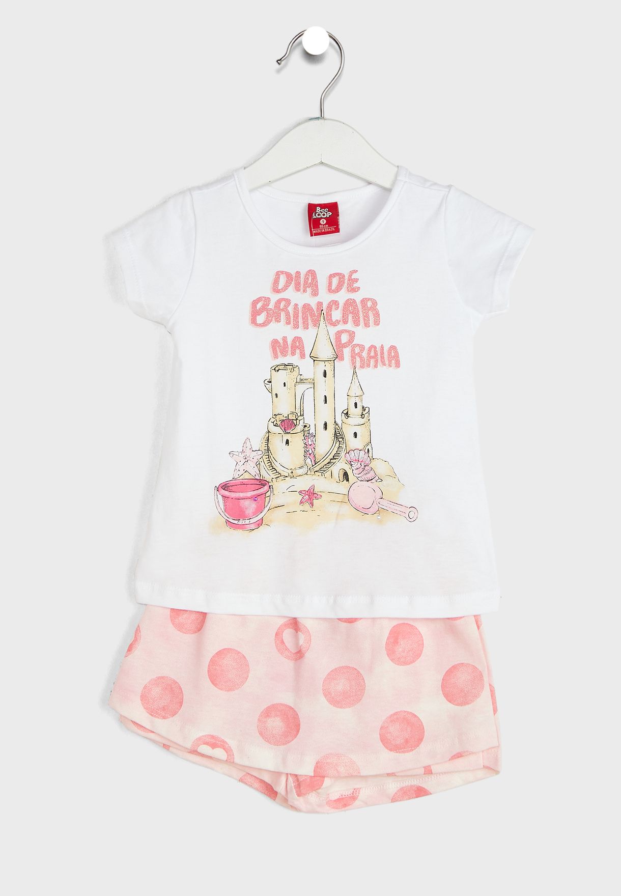 Infant Printed Blouse And Shorts Set