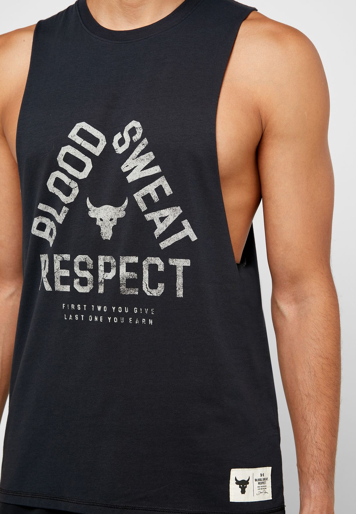 reform blade Loosely Buy Under Armour black Project Rock Blood Sweat Respect Tank for Men in  MENA, Worldwide