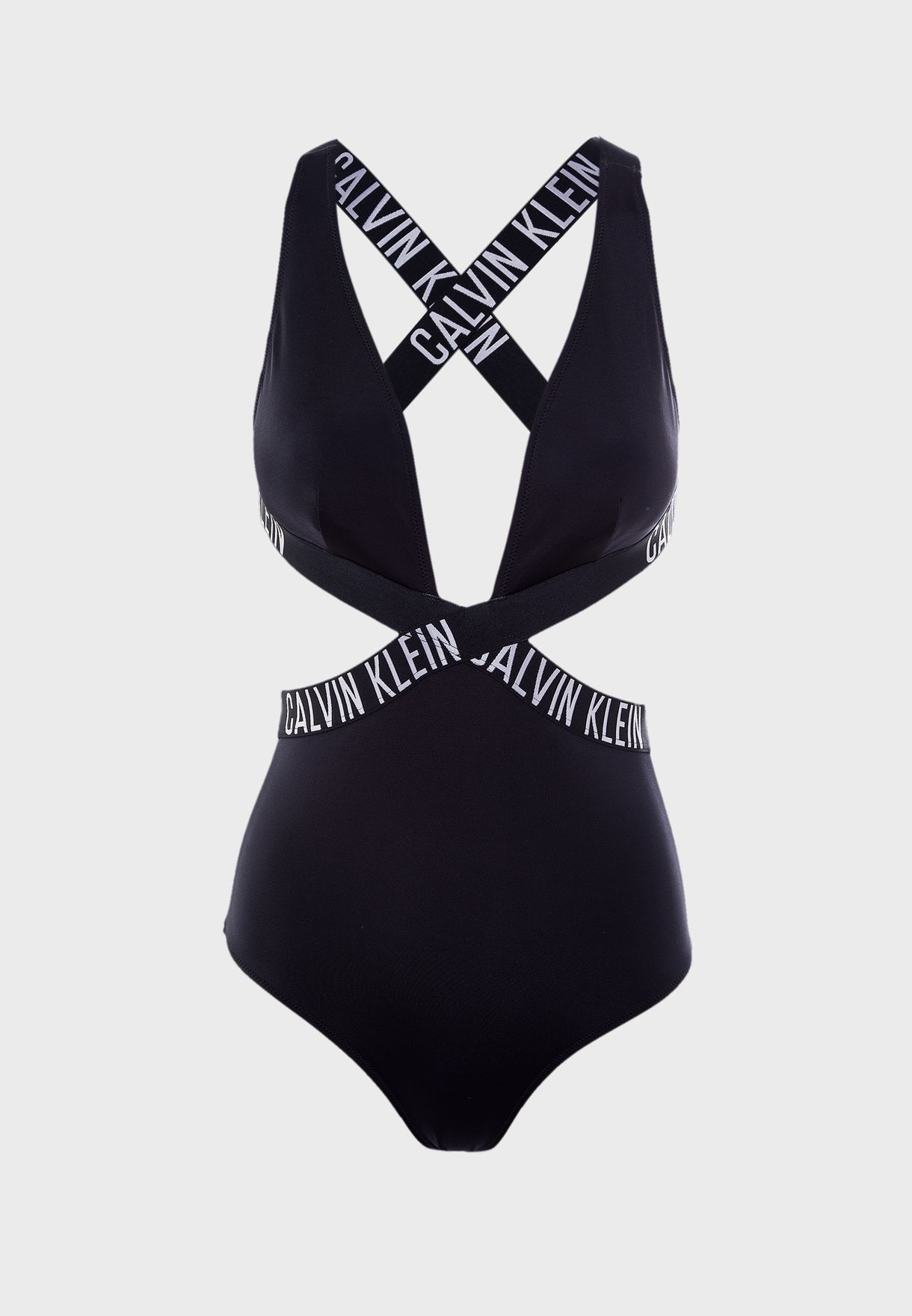 Buy Calvin Klein black Contrast Detail Cross Back Swimsuit for Women in  Riyadh, Jeddah