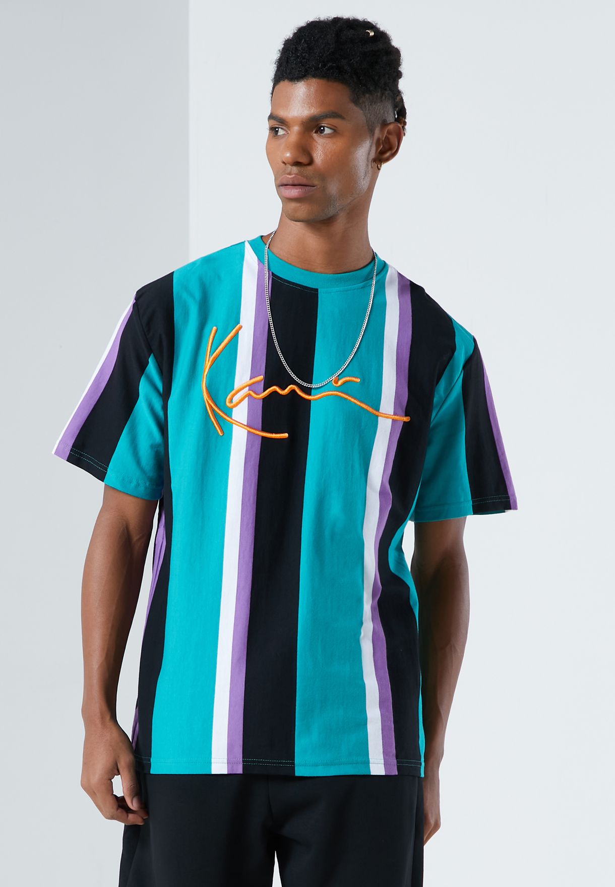 Buy Karl Kani multicolor Signature Stripe T-Shirt for Kids in Dubai ...