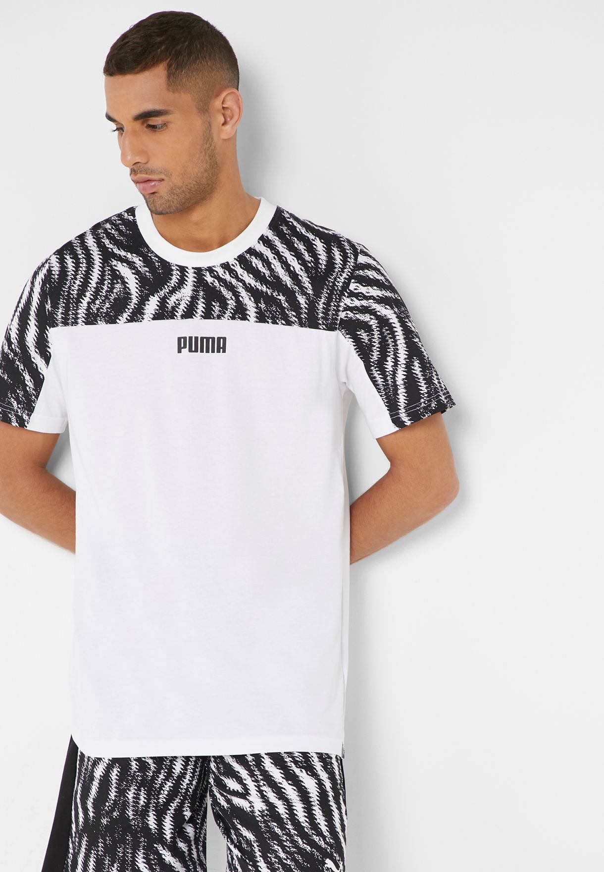 Buy PUMA white Wild Pack AOP T-Shirt 