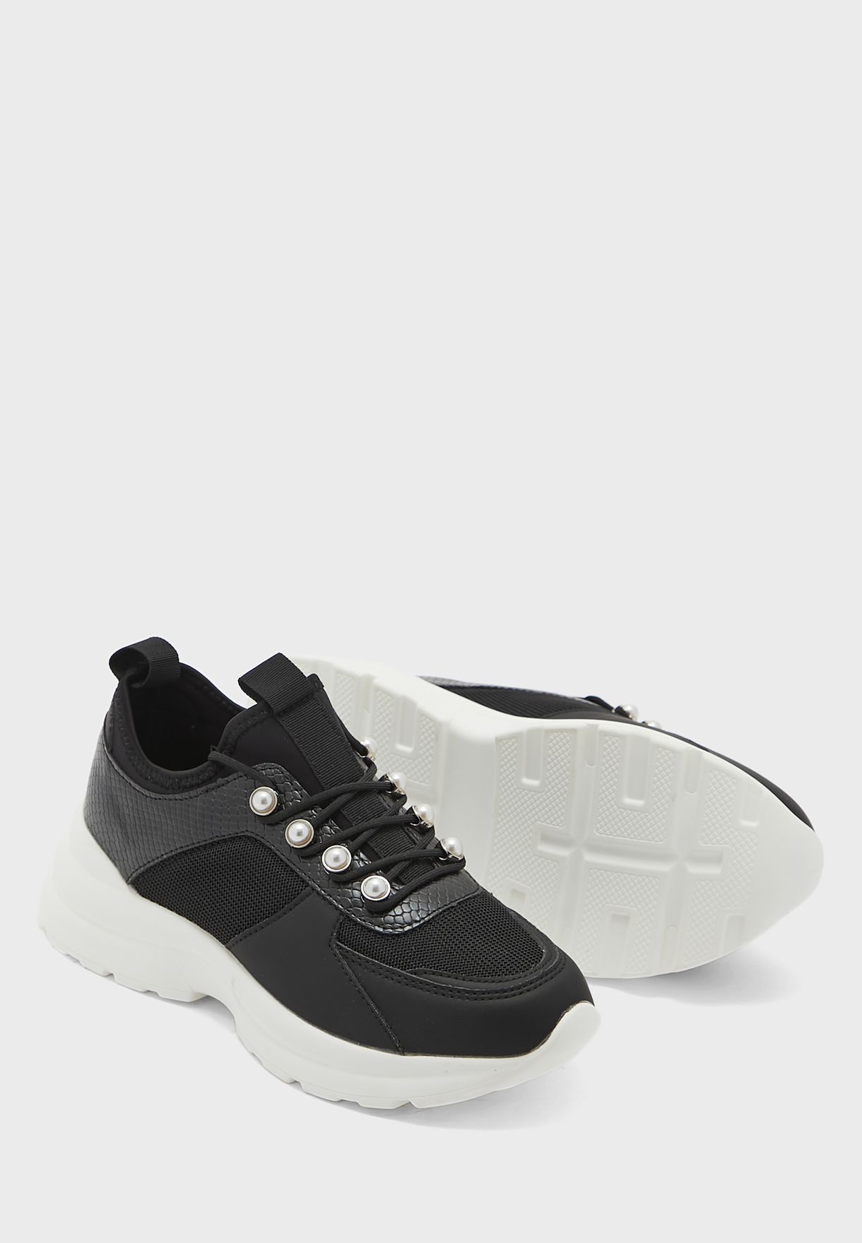 Pearl Detail Chunky Sneaker