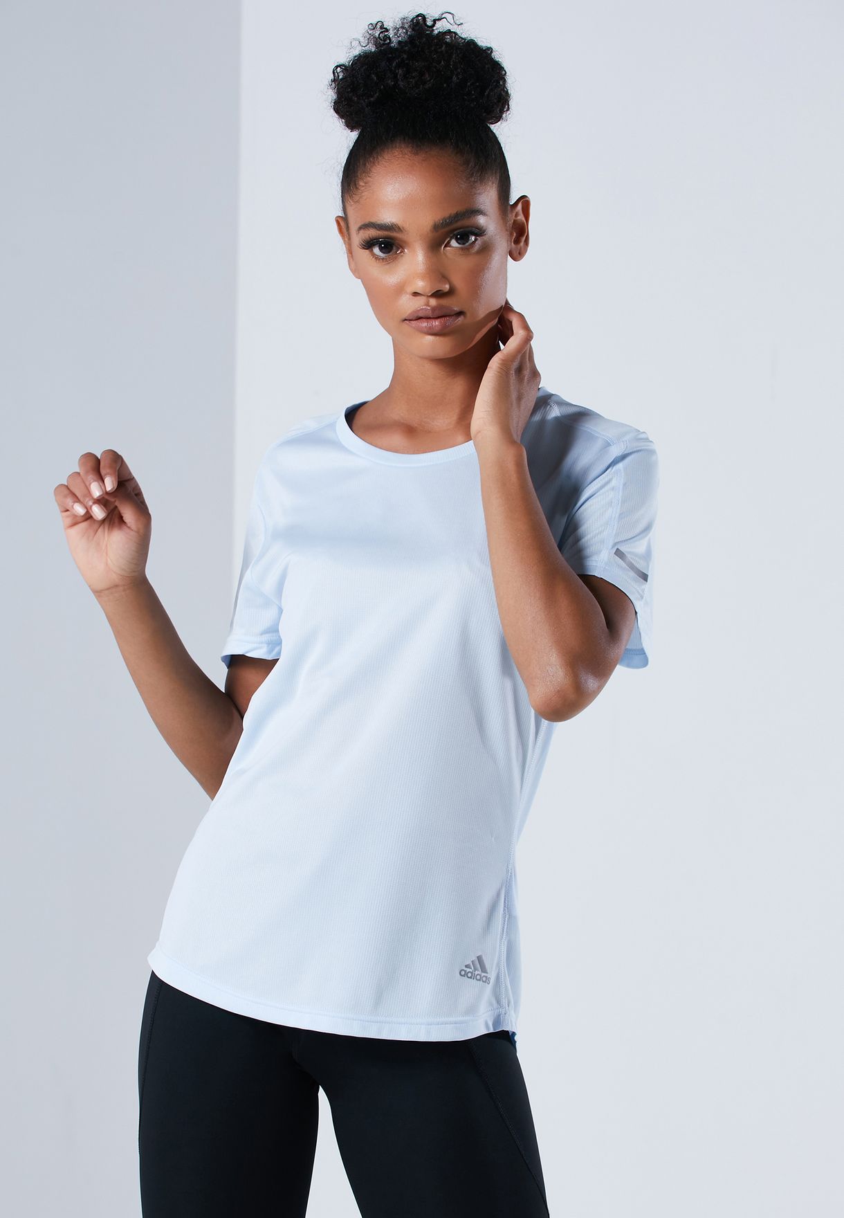 adidas blue t shirt women's