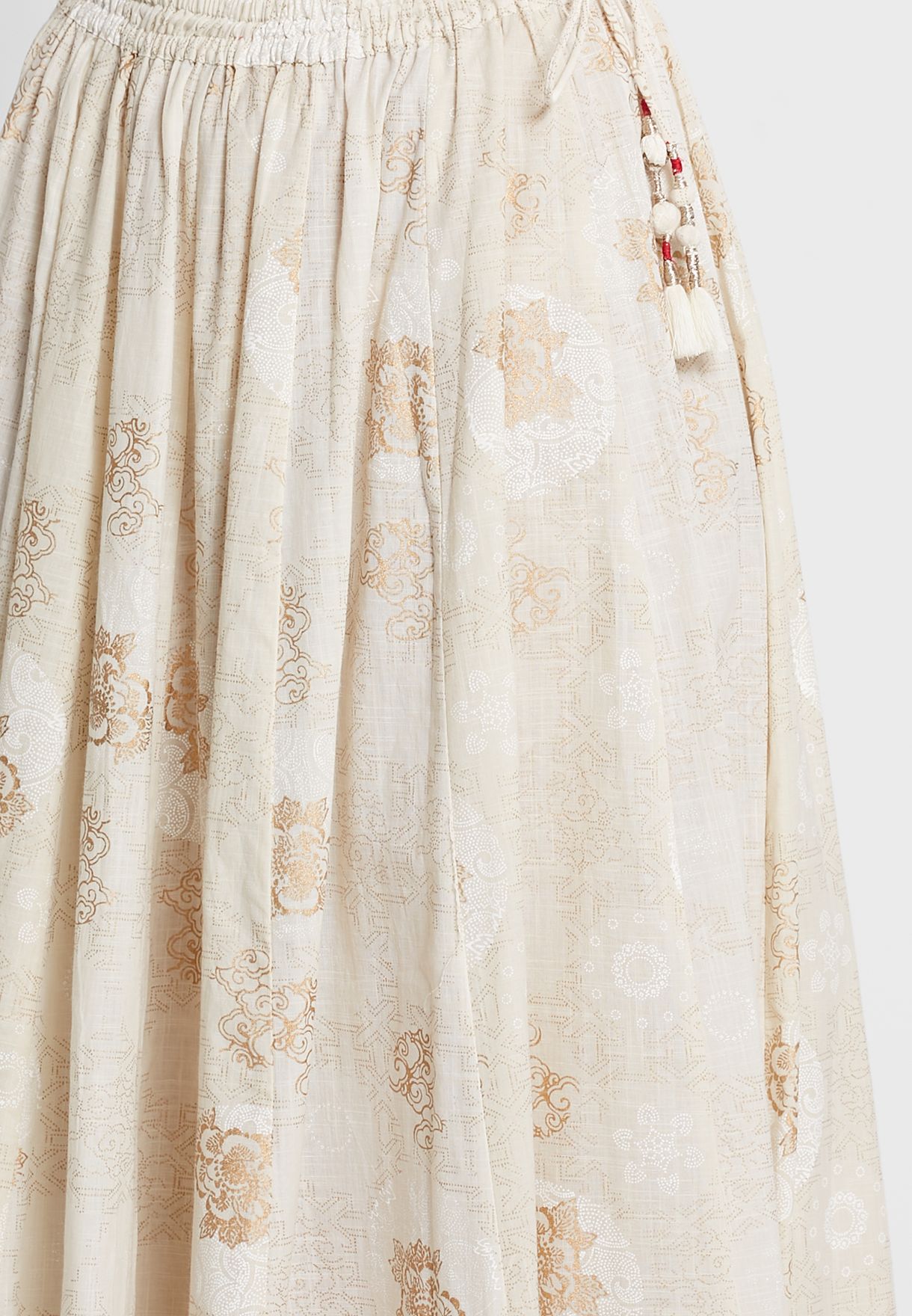 Tiered Printed Skirt