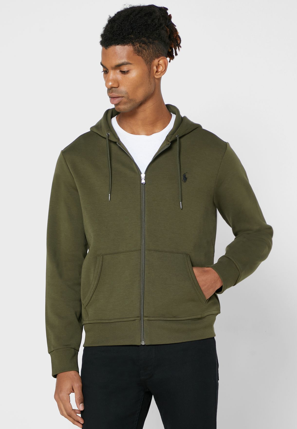 Buy Polo Ralph Lauren green Chest Logo Zip Through Hoodie for Men in  Muscat, Salalah