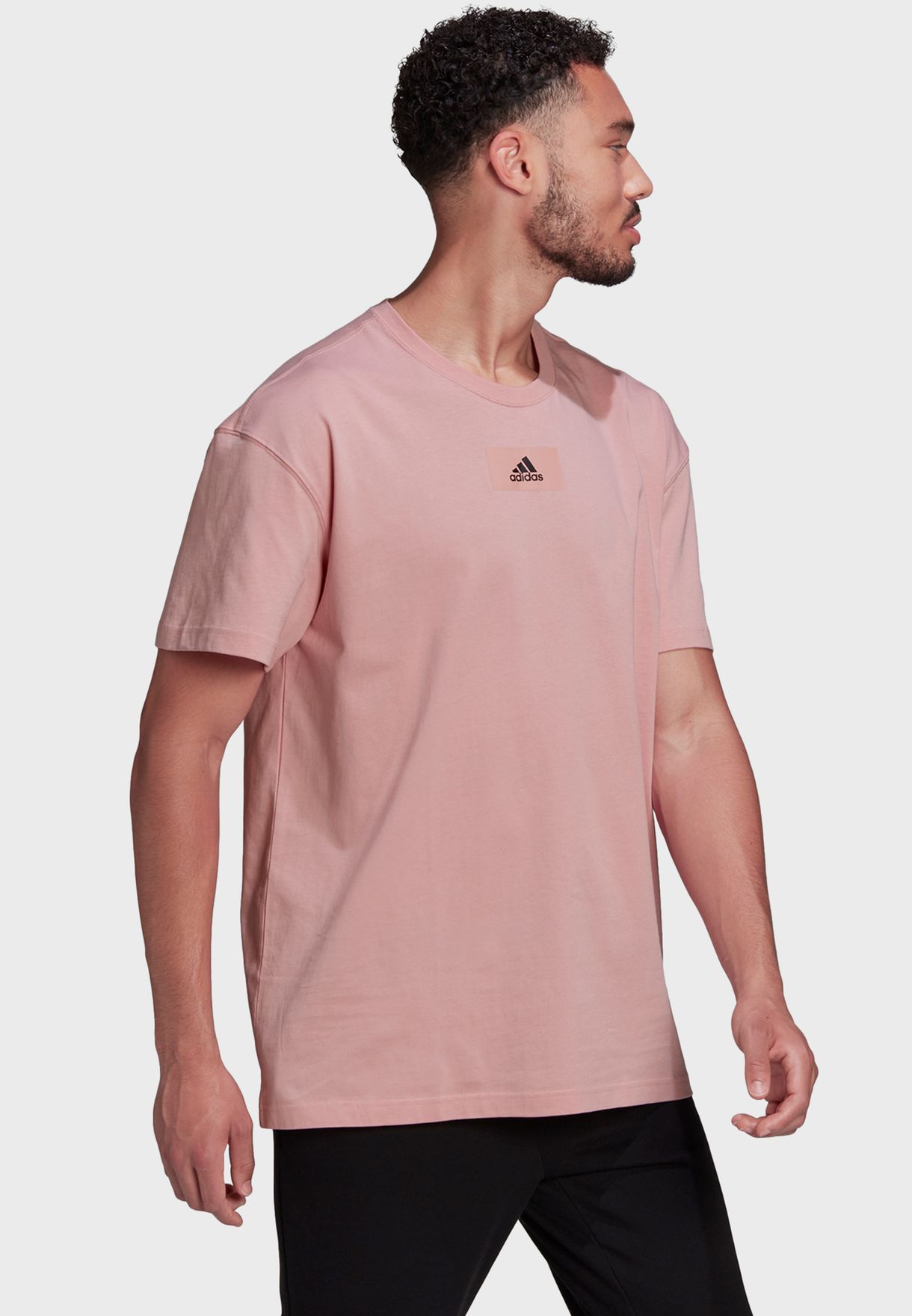 drop shoulder t shirt adidas