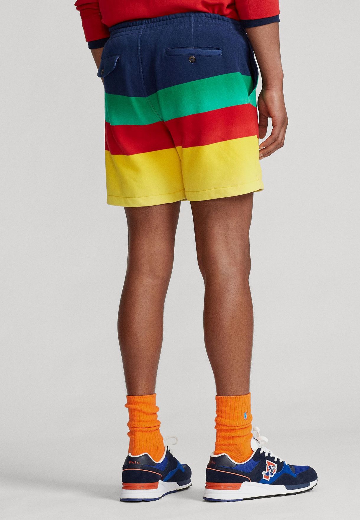 polo color block shorts