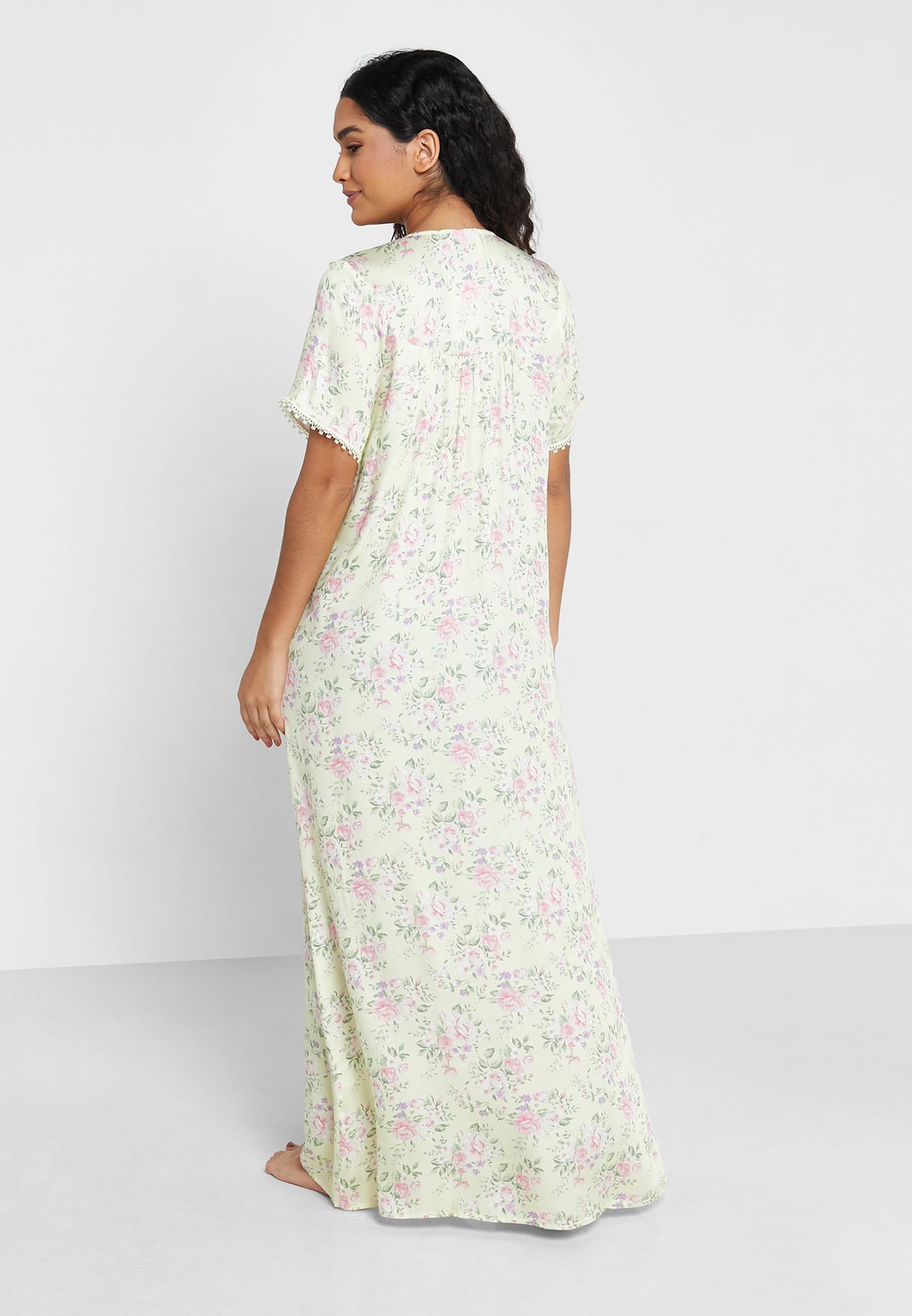Floral Printed Tiered Nightdress