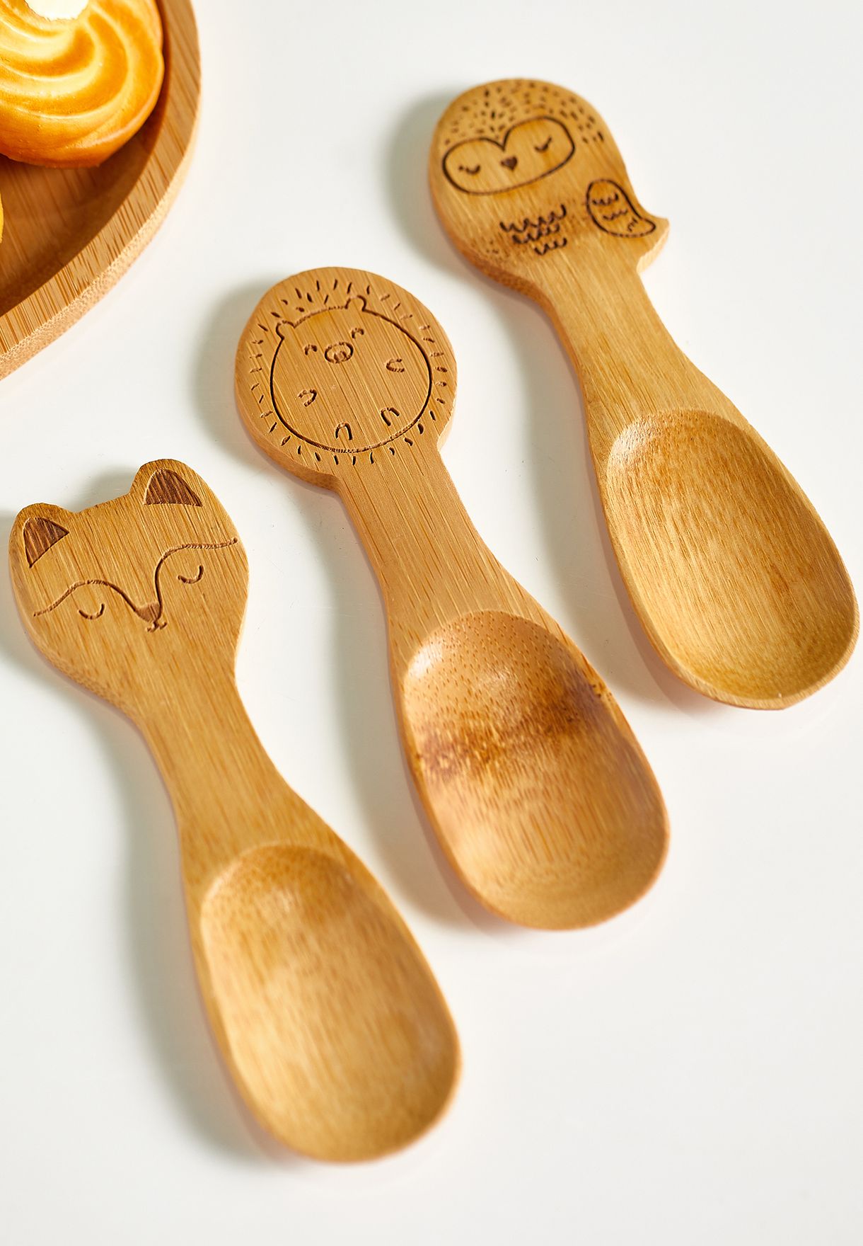 3 Pack Woodland Baby Bamboo Spoon