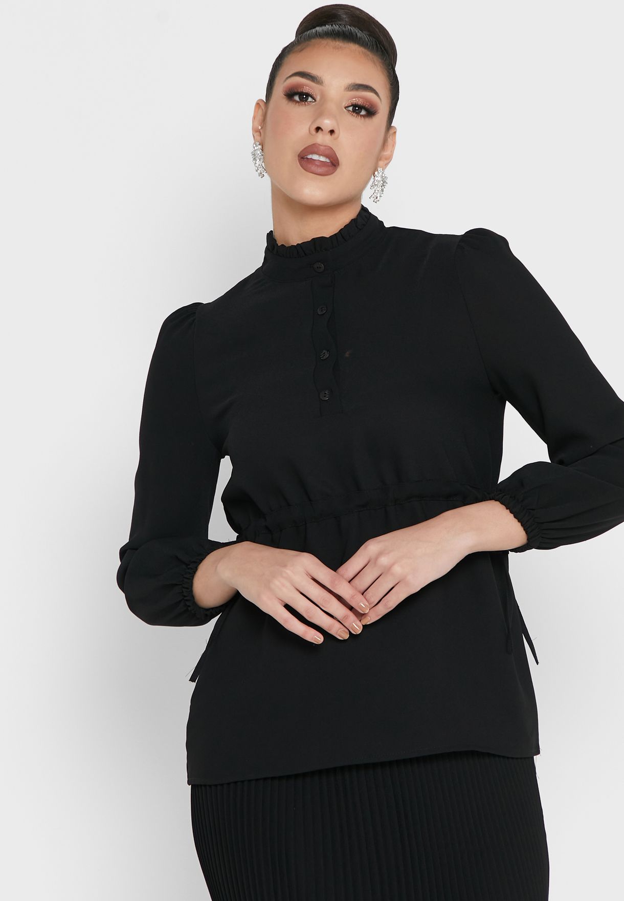 Buy Khizana black Pleated Skirt & Top Set for Women in MENA, Worldwide