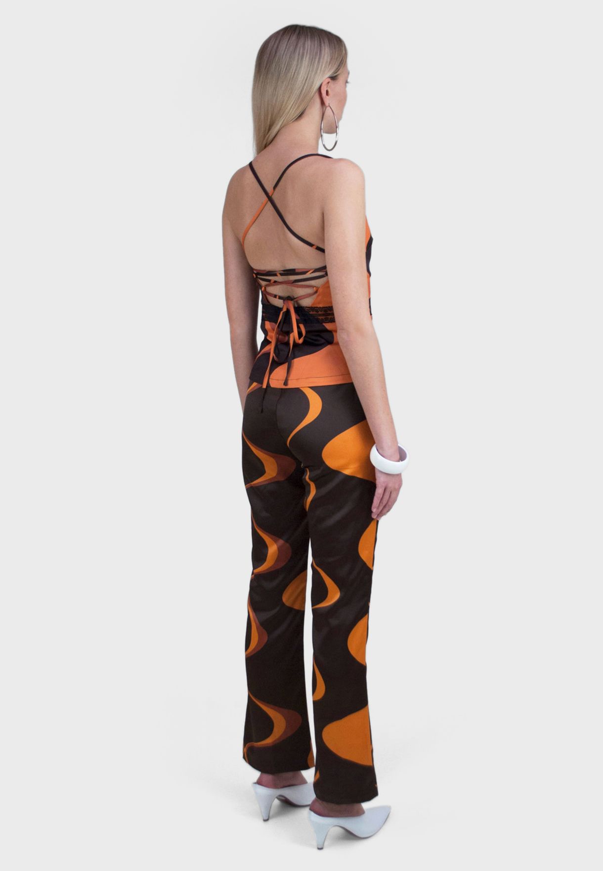 Buy House of Sunny multicolor High Waist Printed Pants for Women in ...