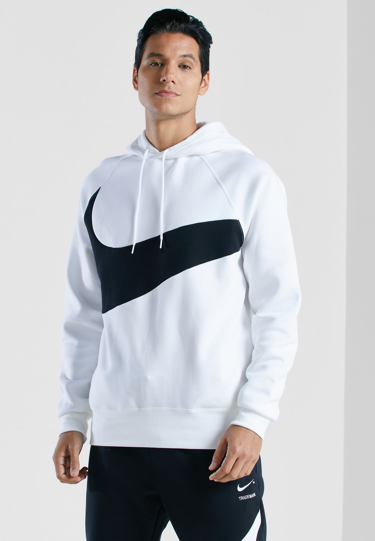 Buy Nike white Nsw Swoosh Tech Fleece Hoodie for Kids in Riyadh, Jeddah