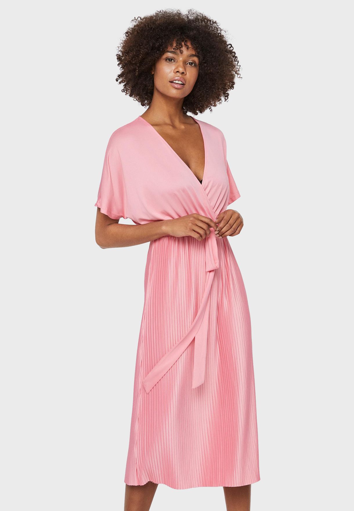 Vero Moda pink Waist Surplice Dress for Women in MENA, Worldwide -
