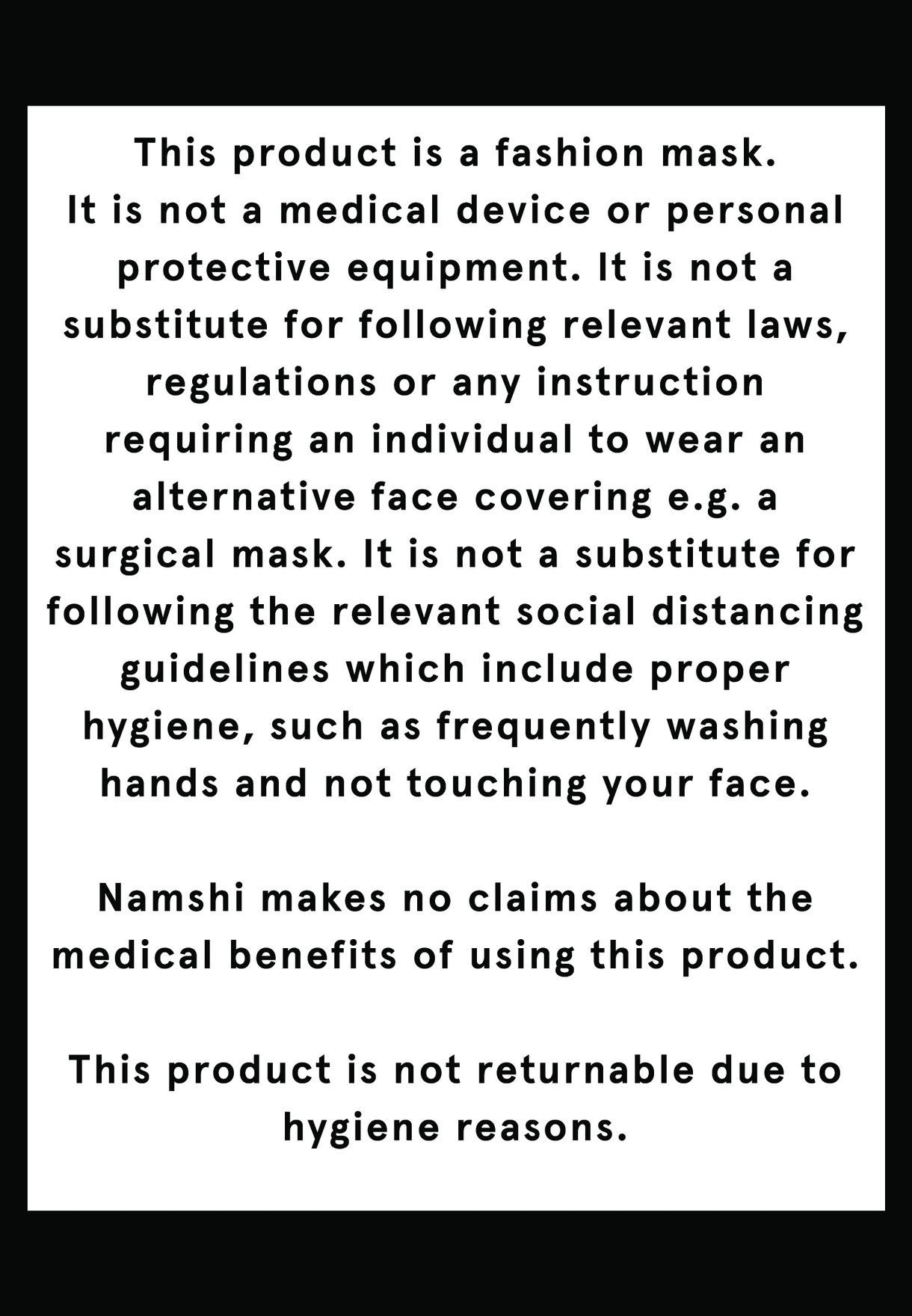 Printed Neoprene Washable Mask 
