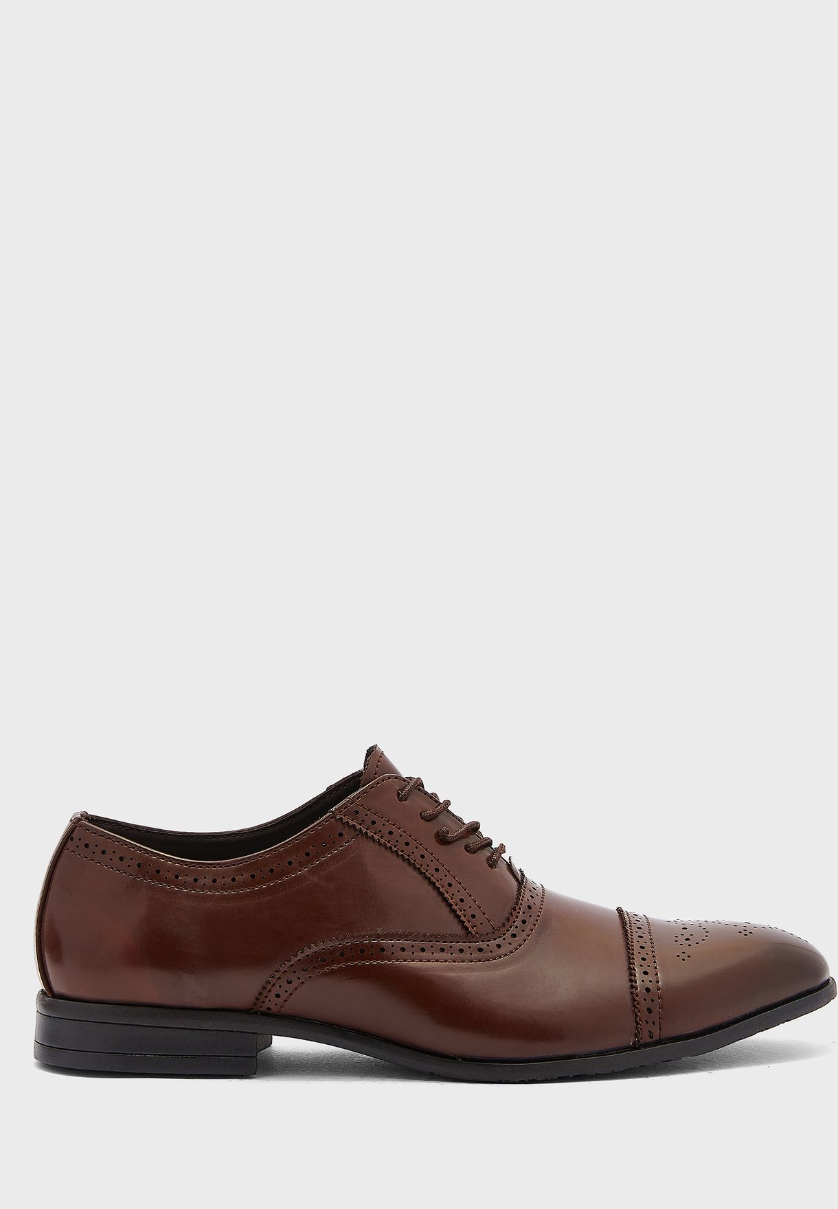 Faux Leather Brogue Oxford Formal Lace Ups