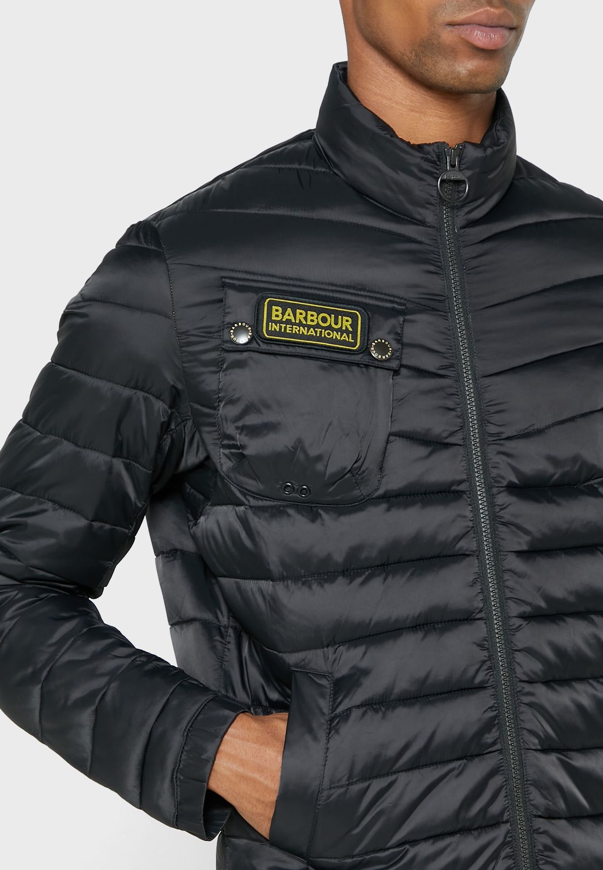 baffle quilted jacket