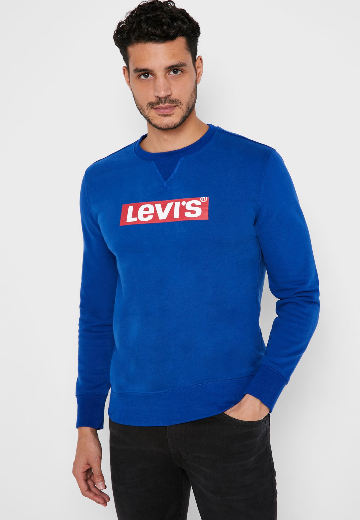 Buy Levis blue Batwing Logo Sweatshirt 
