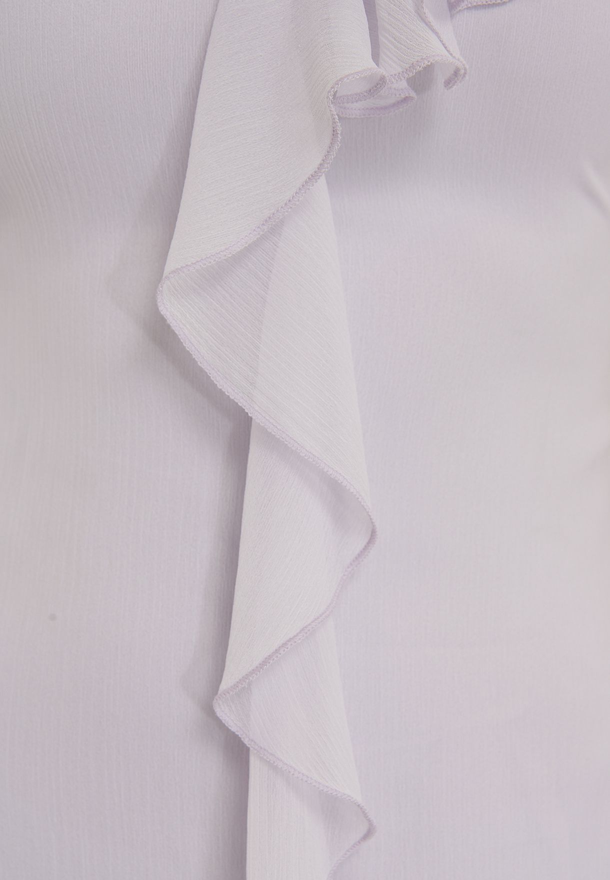 Thin Strap Ruffle Detail Maxi Dress