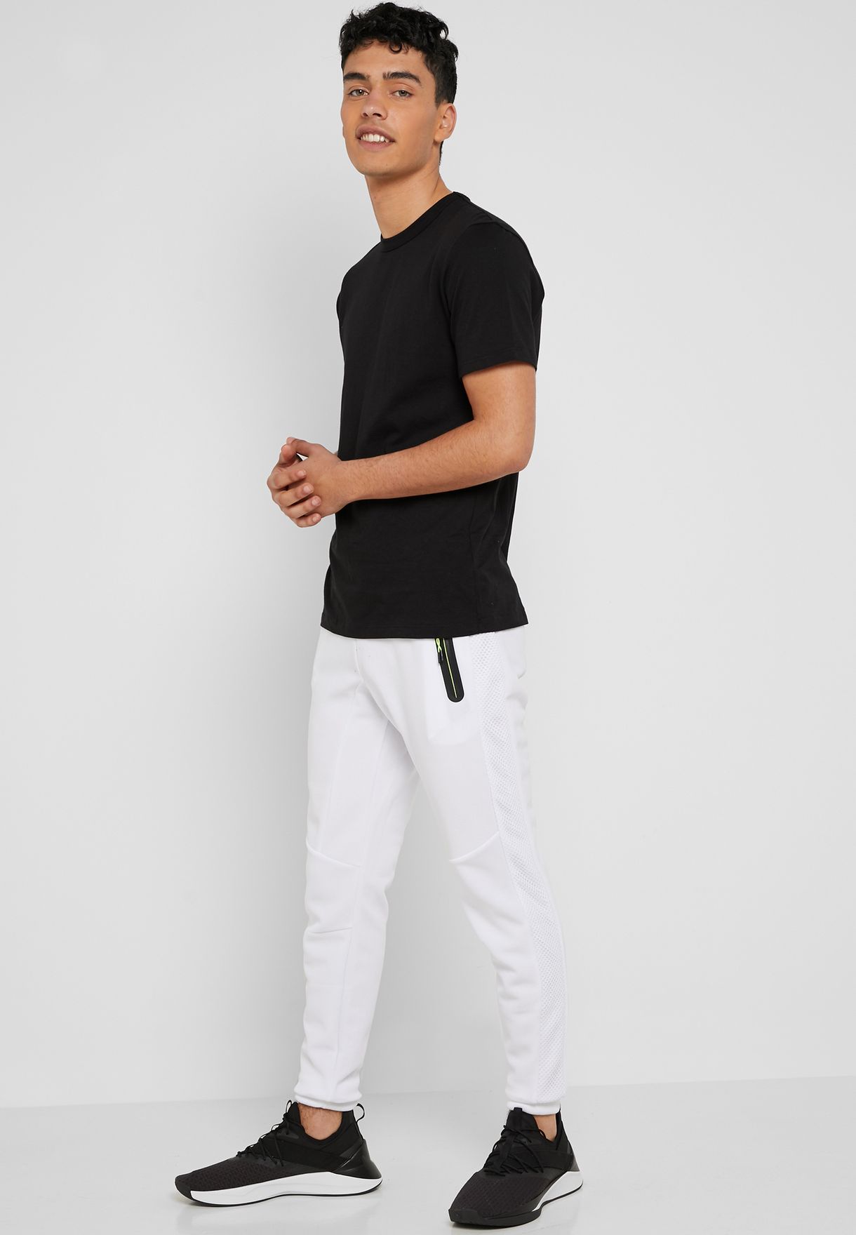 white side stripe joggers