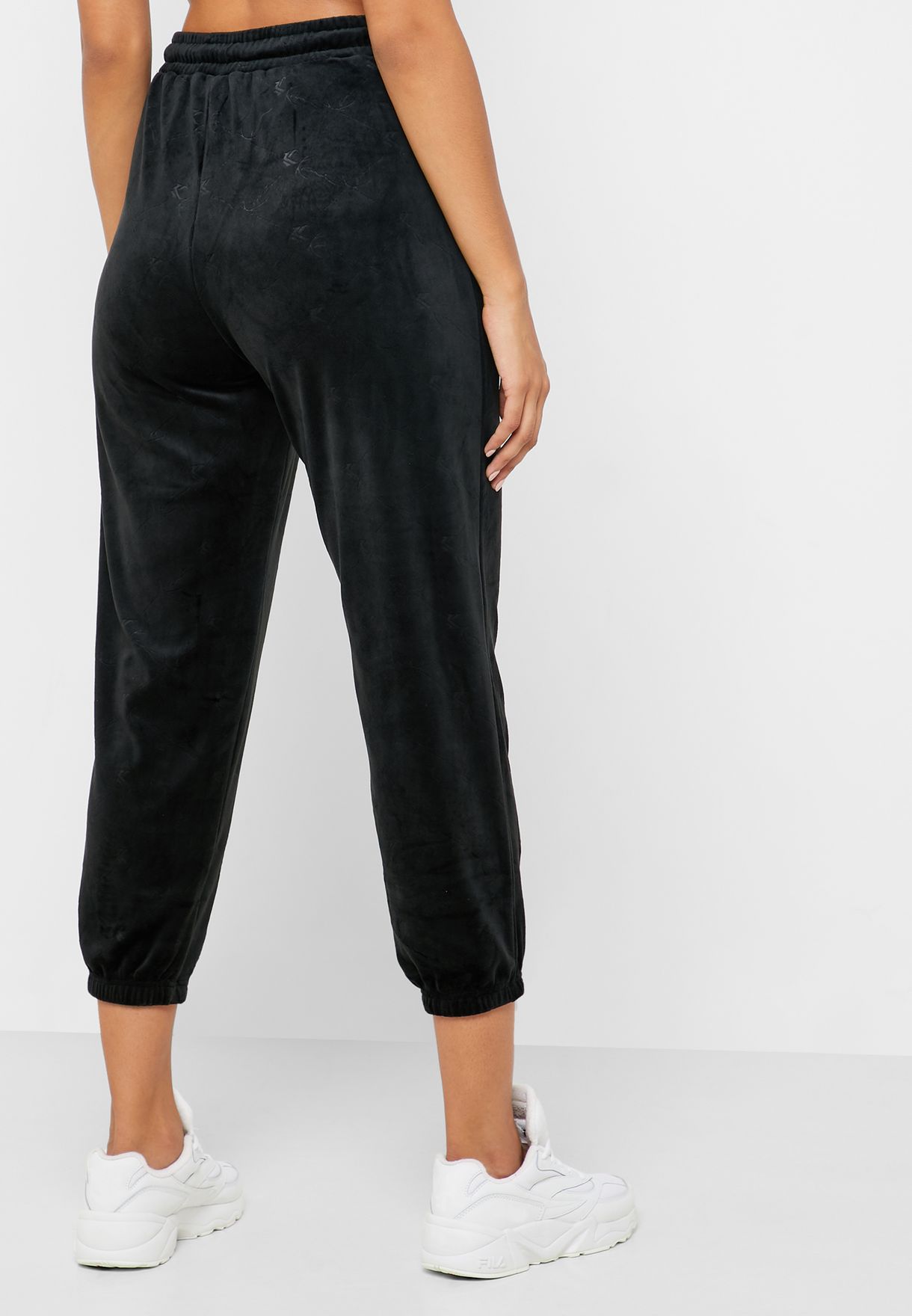 black velvet sweatpants