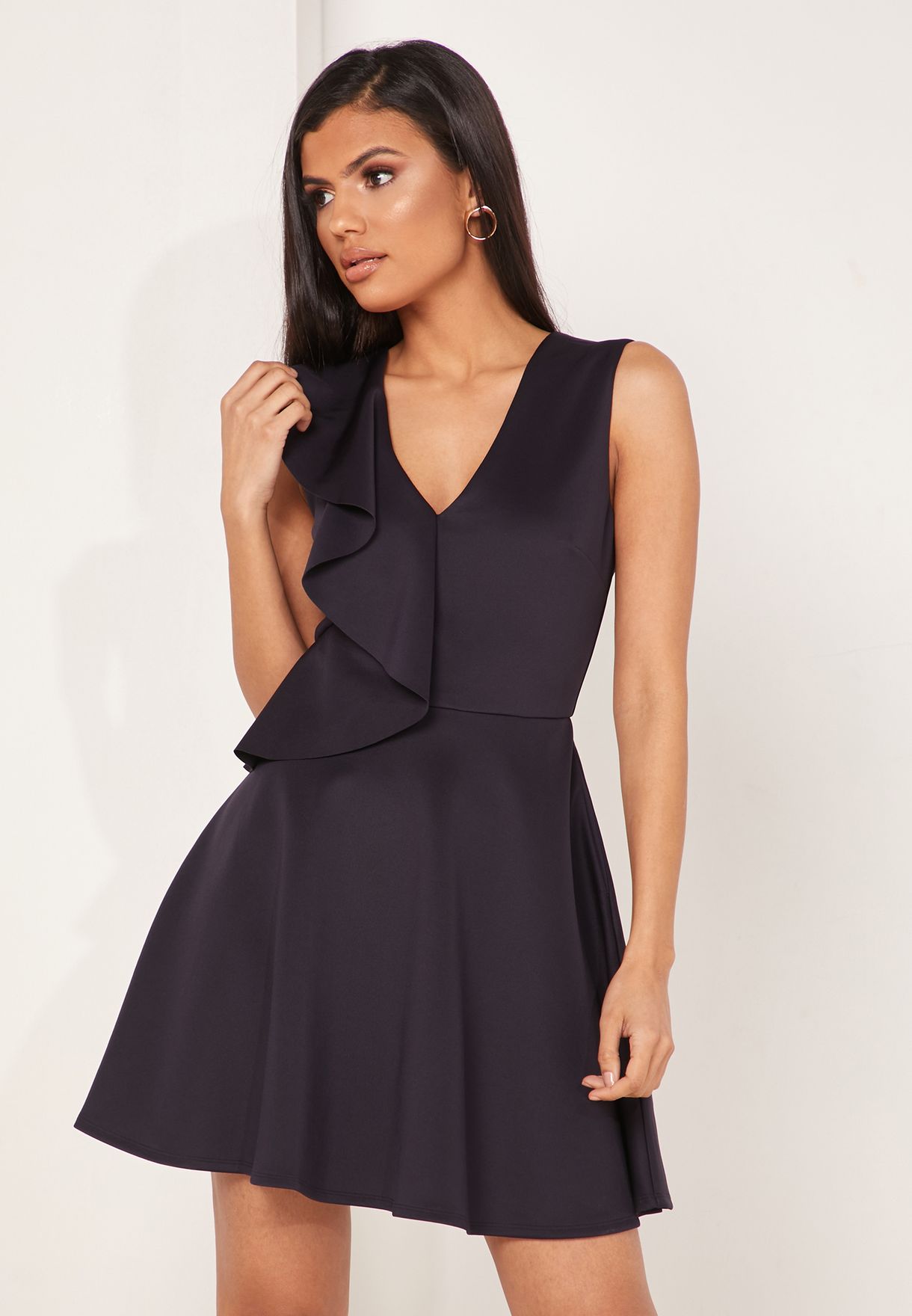 ted baker ruffle detail skater dress