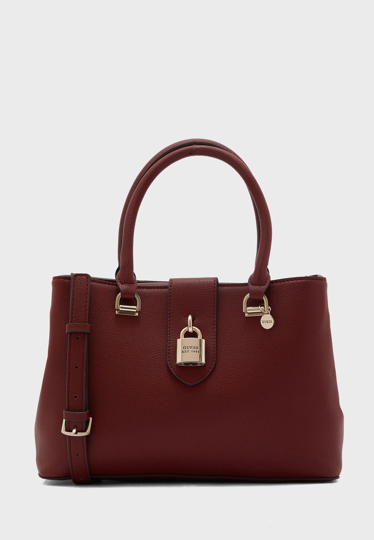 Buy Guess burgundy Jardine Two Compartment Satchel for Women in Dubai ...