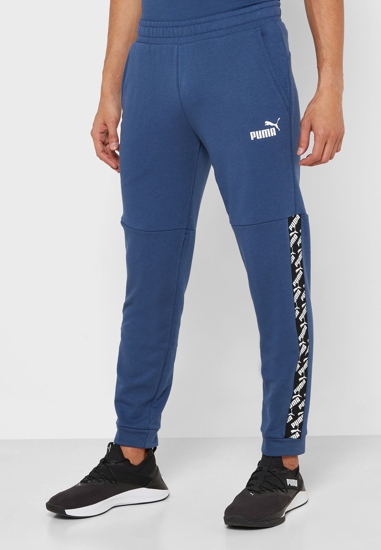 Buy > navy blue puma sweatpants > in stock