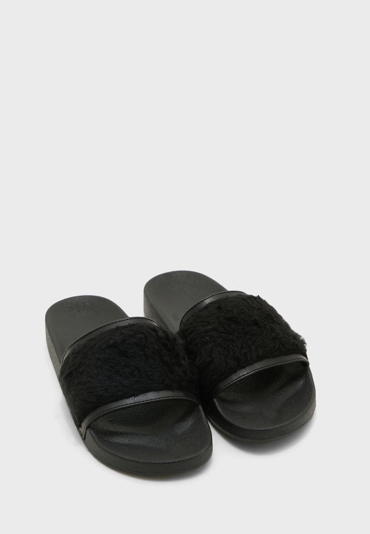 plain black slides cheap