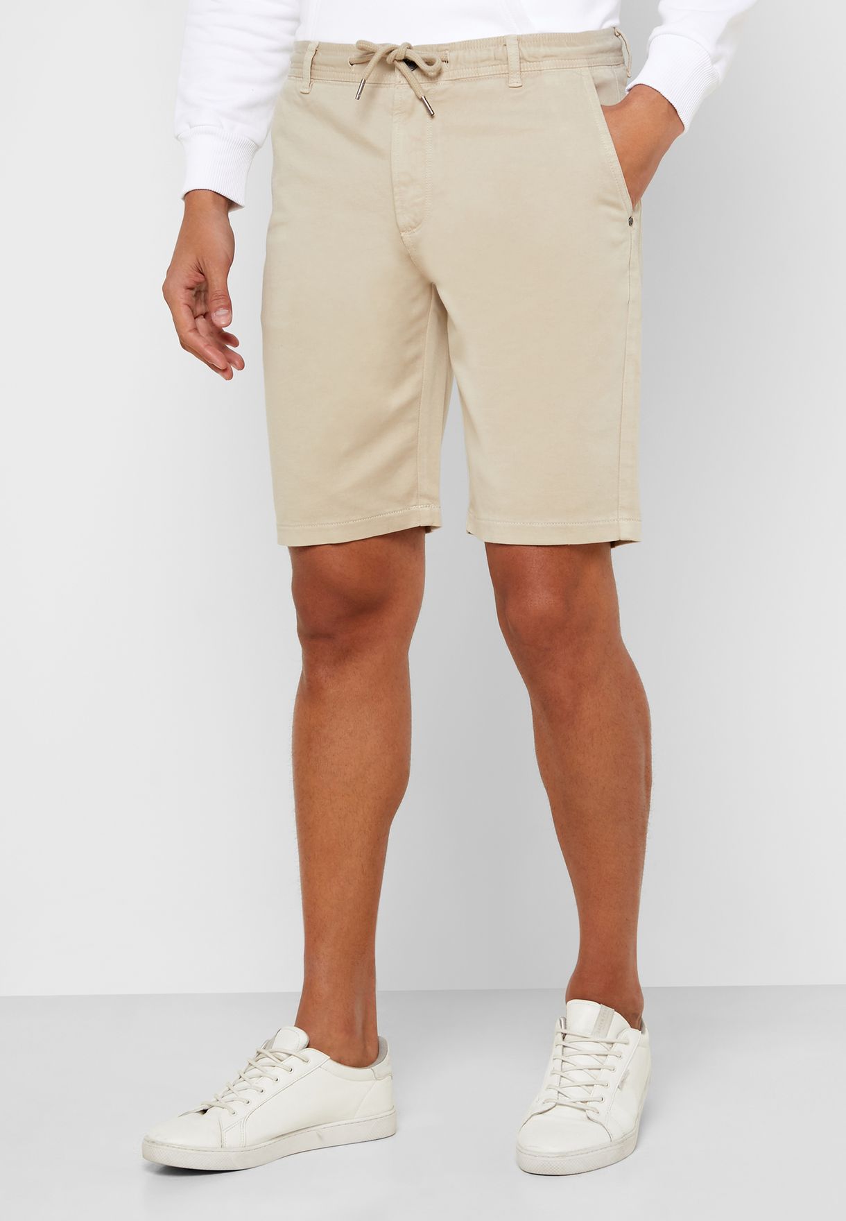 drawstring chino shorts mens