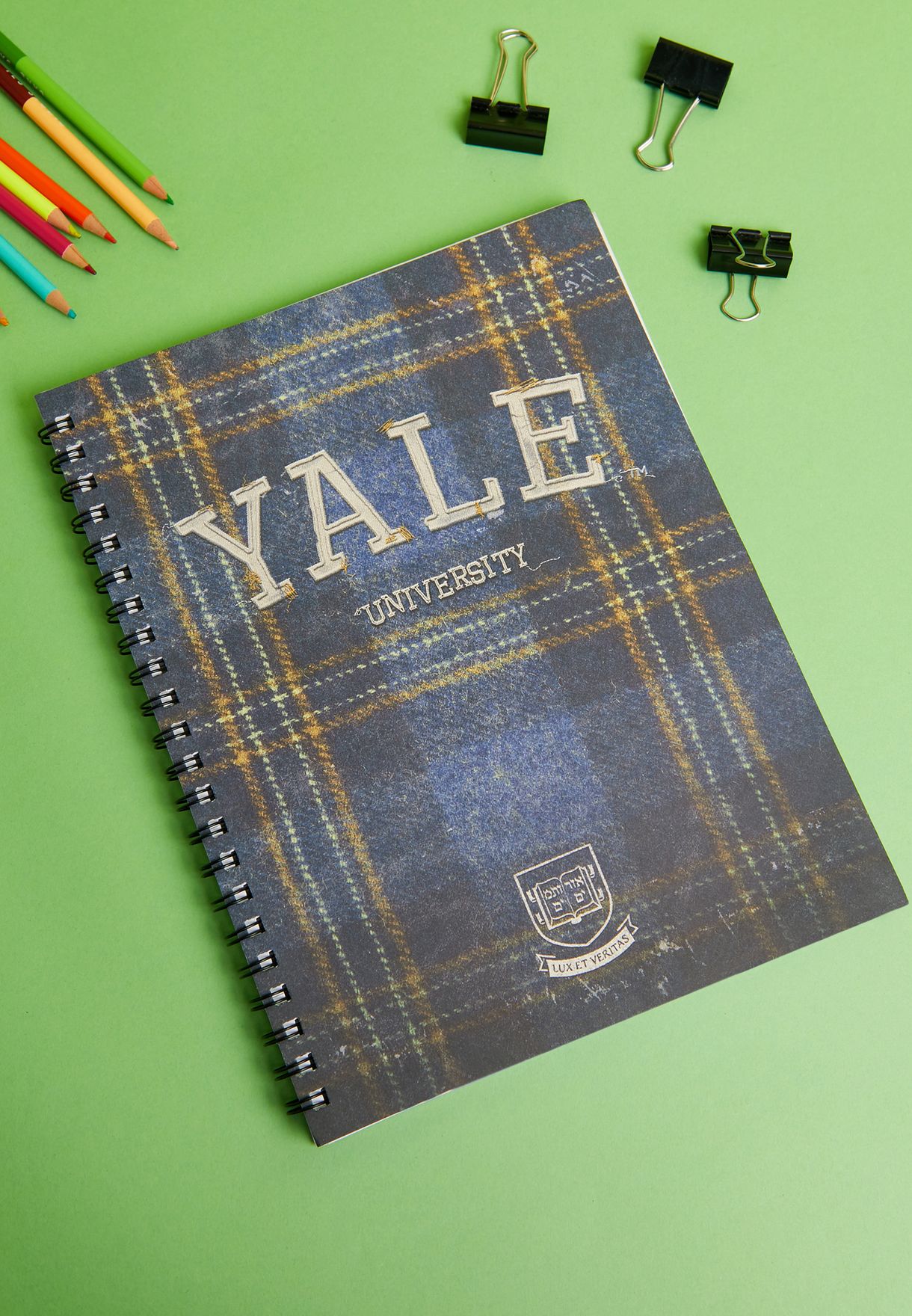 Yal Yale University Tartan A4 Recycled Campus Notebook
