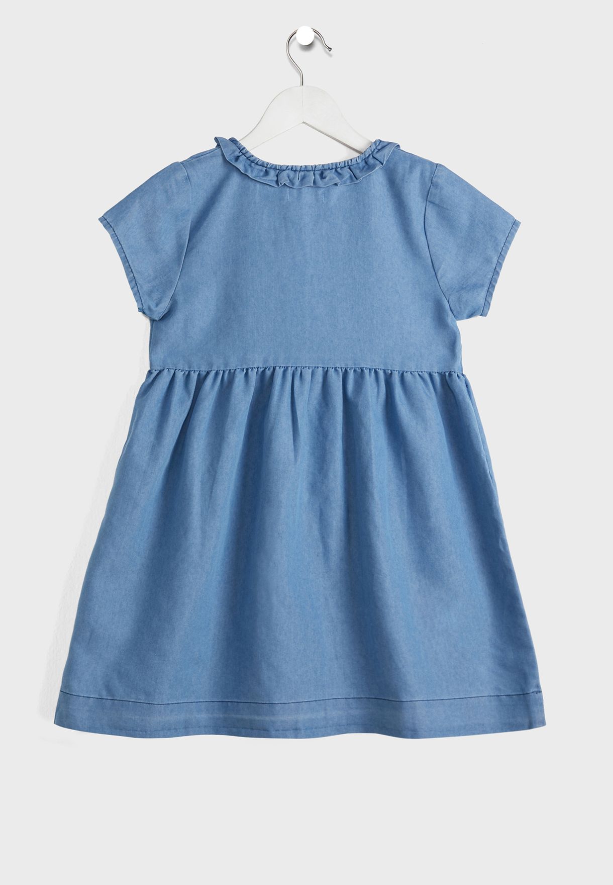 Youth Denim Embroidered Dress
