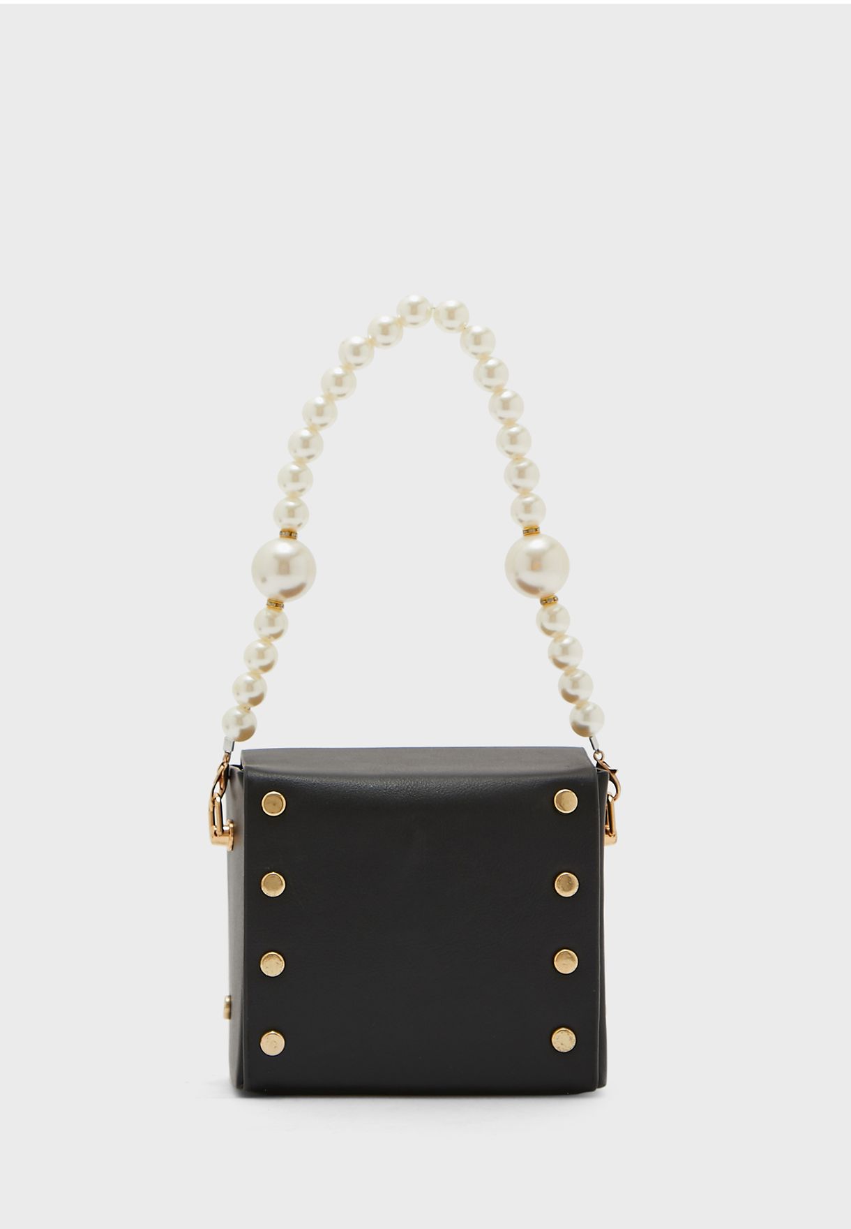 Square Box Bag With Pearl Detail 